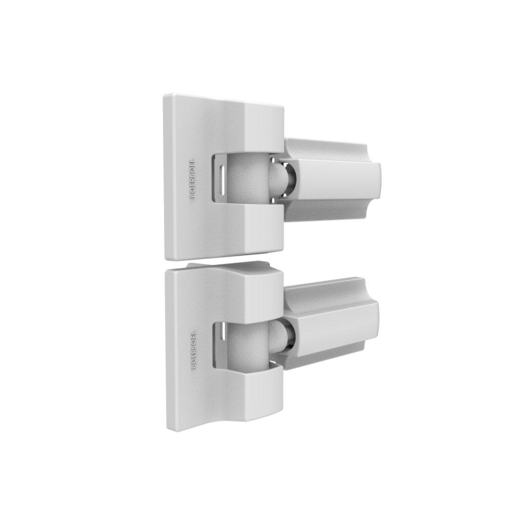 Barrette Outdoor Living Heavy-Duty Modern Wrap Hinge Stainless Steel (Set of 2)