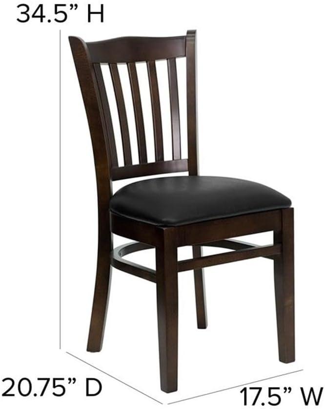 Flash Furniture Vertical Slat Back Wooden Restaurant Chair