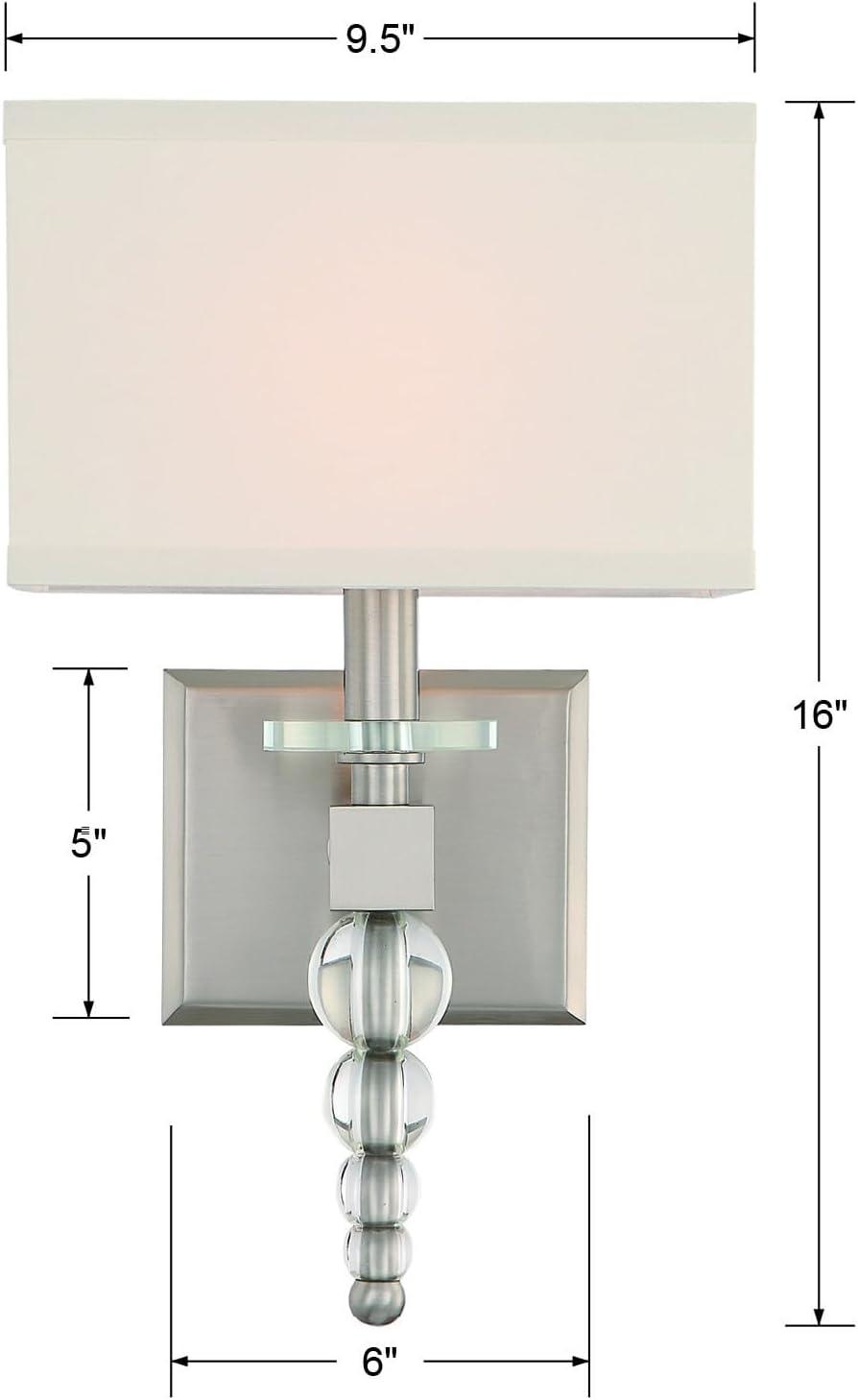 CLO-8892-BN-Crystorama Lighting-Clover - One Light Wall Sconce-Brushed Nickel Finish