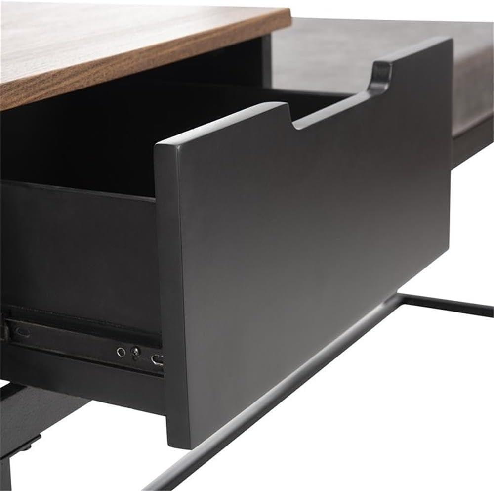 Maruka Bench with Storage - Brown/Grey - Safavieh