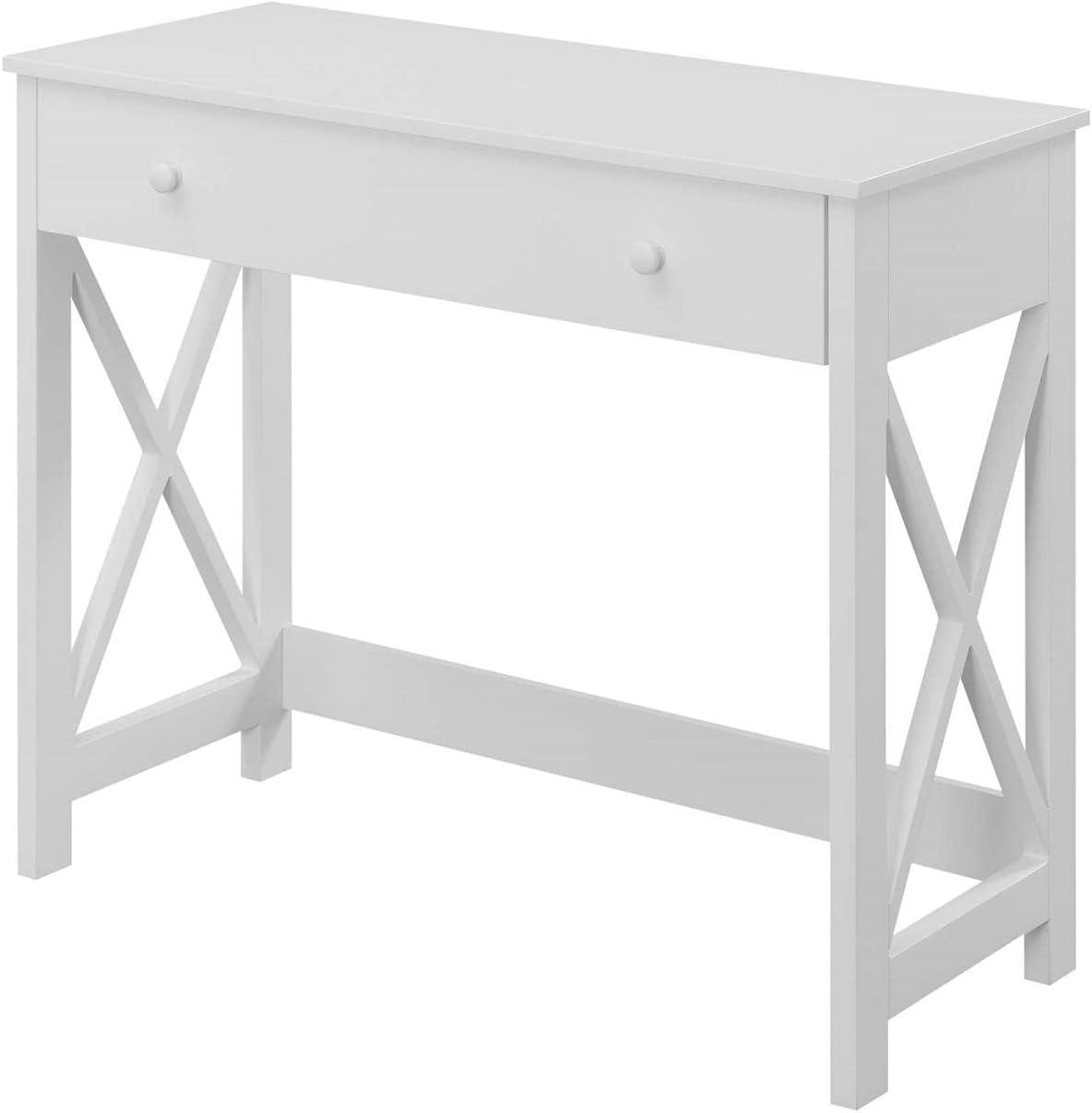 Convenience Concepts Oxford 30 inches Tall 1 Drawer 36-inch Desk, White, All Ages