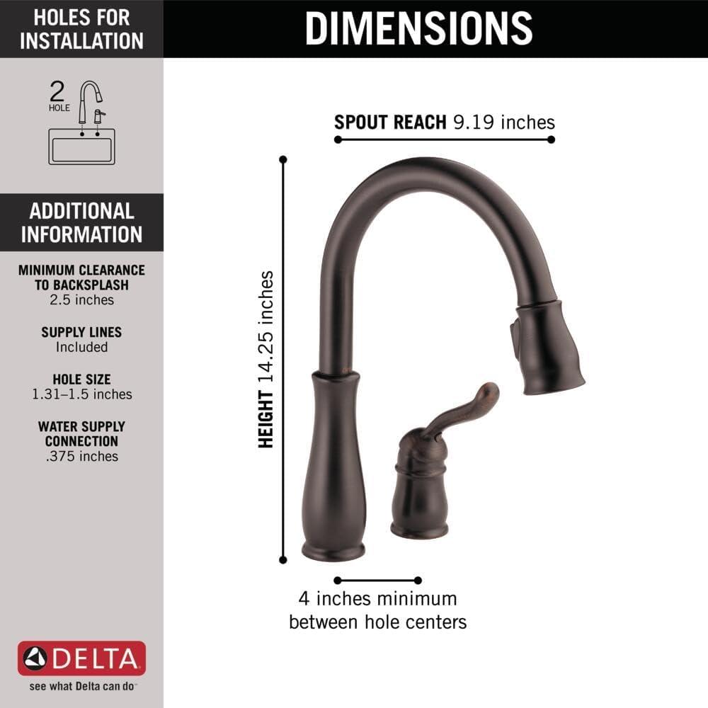 Leland Pull Down Sprayer Kitchen Sink Faucet, Single Handle Kitchen Faucet