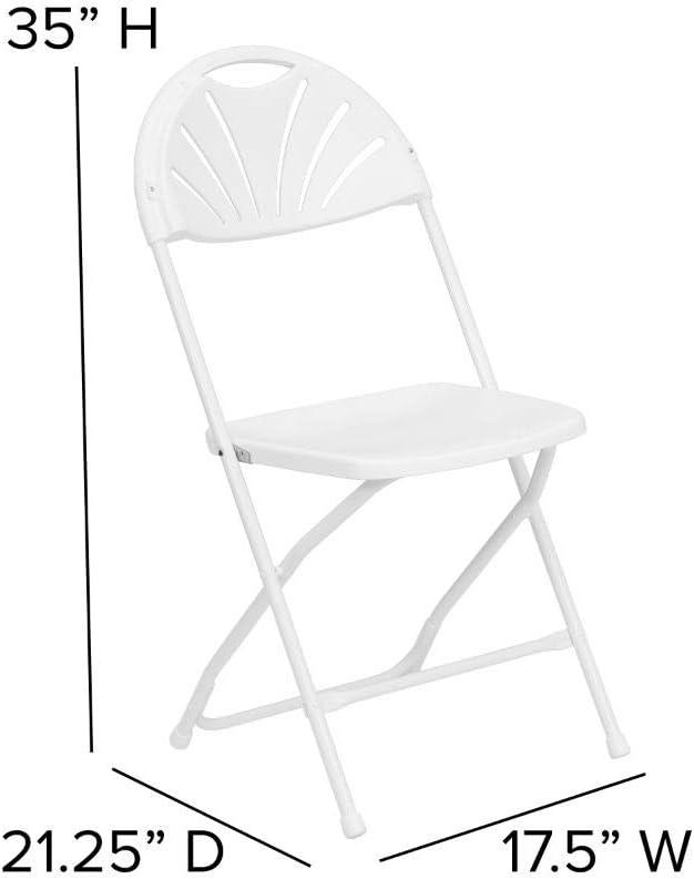 Flash Furniture 2 Pack HERCULES Series 650 lb. Capacity Plastic Fan Back Folding Chair