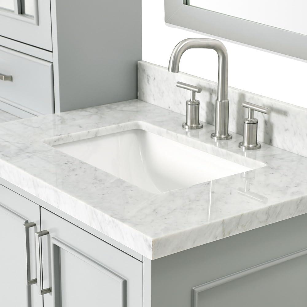 Ariel Stafford 85 in Double Sink Vanity Set in Espresso