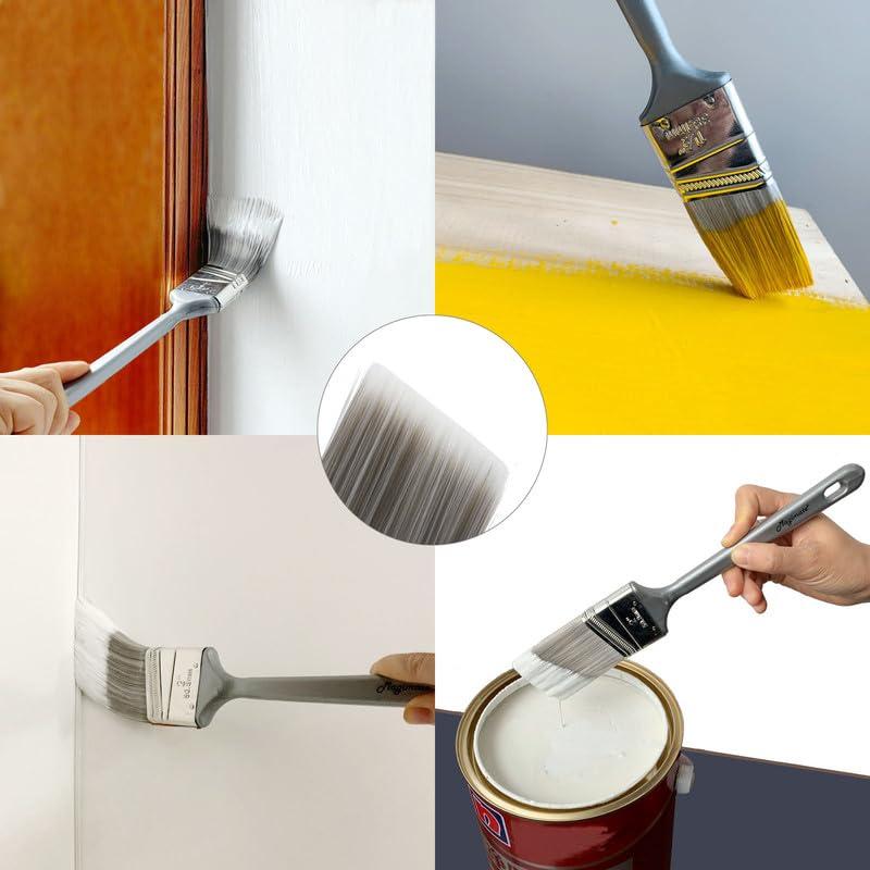 Pro Grade Premium Paint Brushes, 5 Piece Variety Set, Interior/Exterior Painting