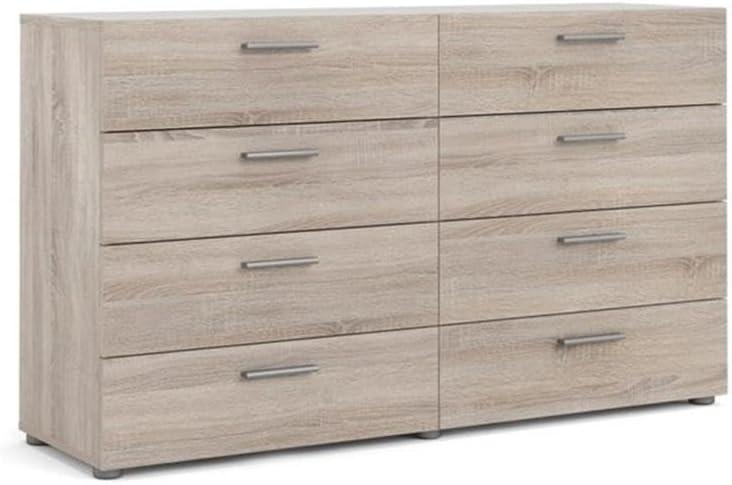 Tvilum Austin 8 Drawer Double Dresser in Truffle