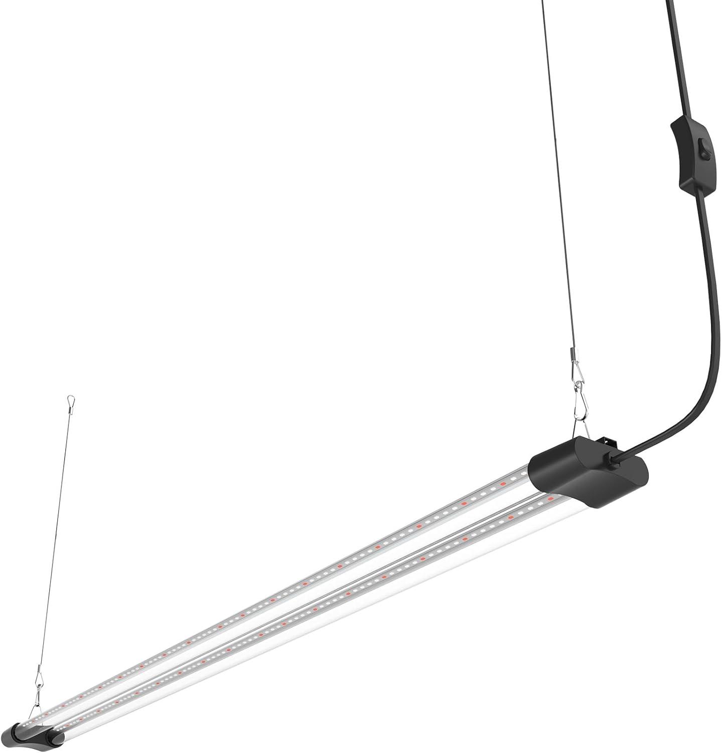 BoostGro 4FT LED Grow Light, Full Spectrum with Enriched Red Light, Linkable Design, for Indoor Plants and Gardening (1-pack)