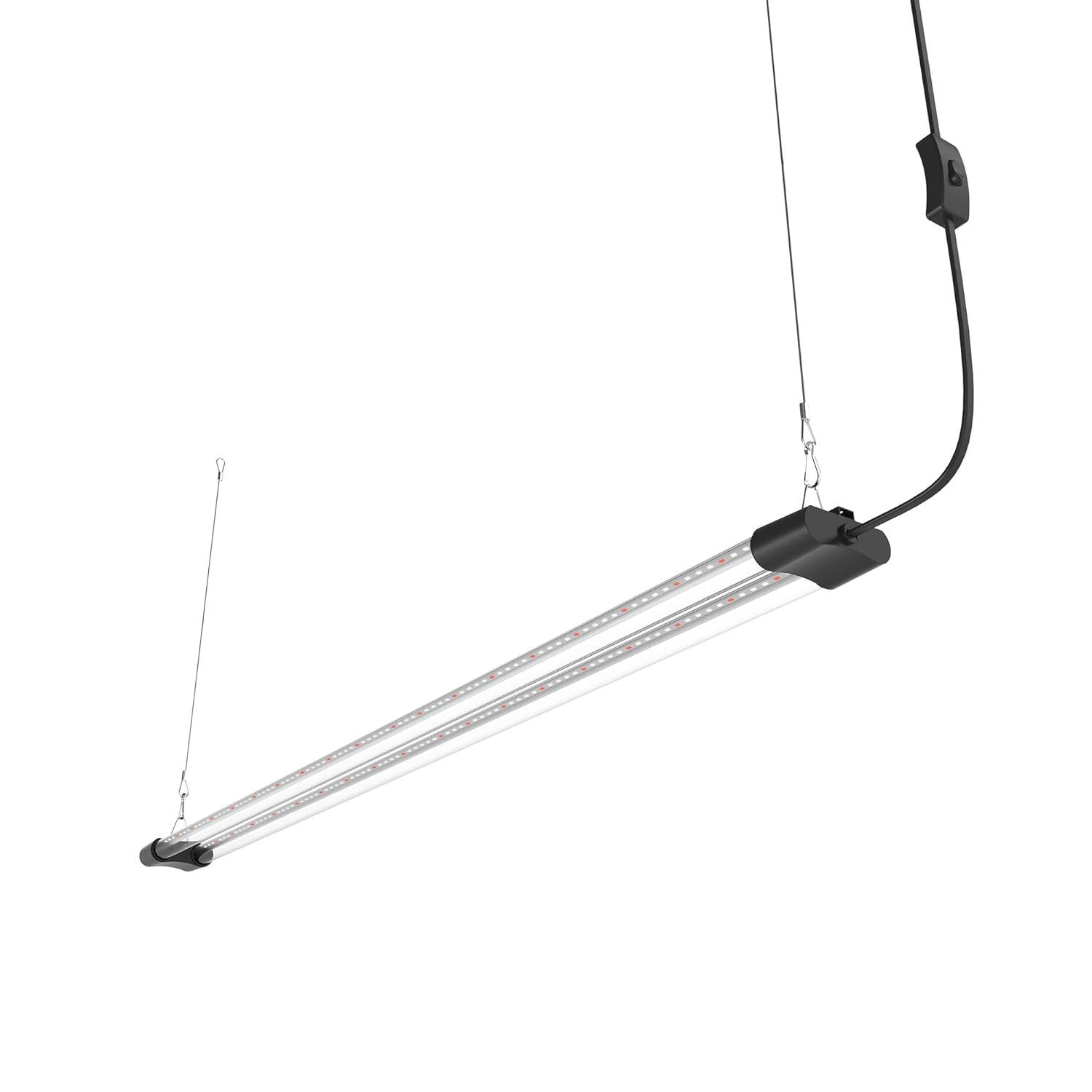 BoostGro 4FT LED Grow Light, Full Spectrum with Enriched Red Light, Linkable Design, for Indoor Plants and Gardening (1-pack)