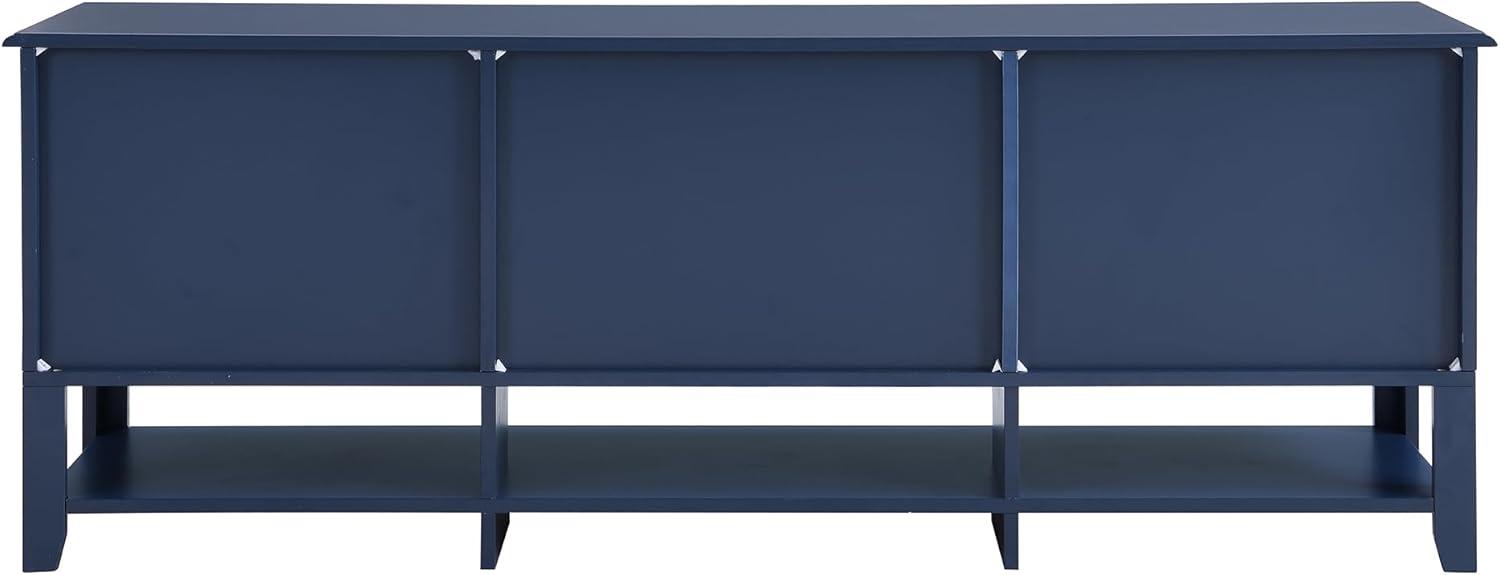 Blue MDF Modern TV Stand with Cabinets for TVs up to 60 inches