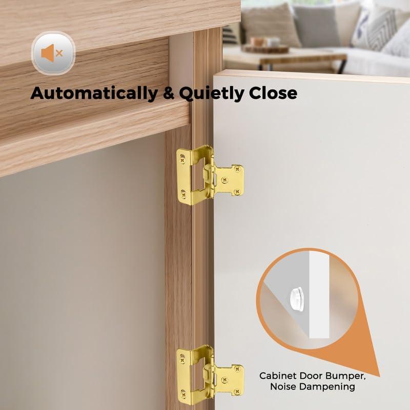 50 Pack 25 Pairs Semi-Overlay 1/2 inch Self-Closing Face Frame Cabinet Hinges Matte Black Half Wrap-Around Kitchen Cabinet Door Hinges Face Mount Cabinet Hardware Matte Black Matte Black