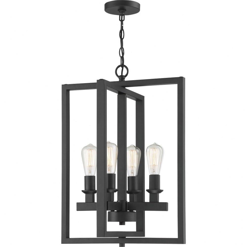 53134-FB-Craftmade Lighting-Chicago - Four Light Foyer in Transitional Style - 18 inches wide by 25.5 inches high-Flat Black Finish    -Traditional