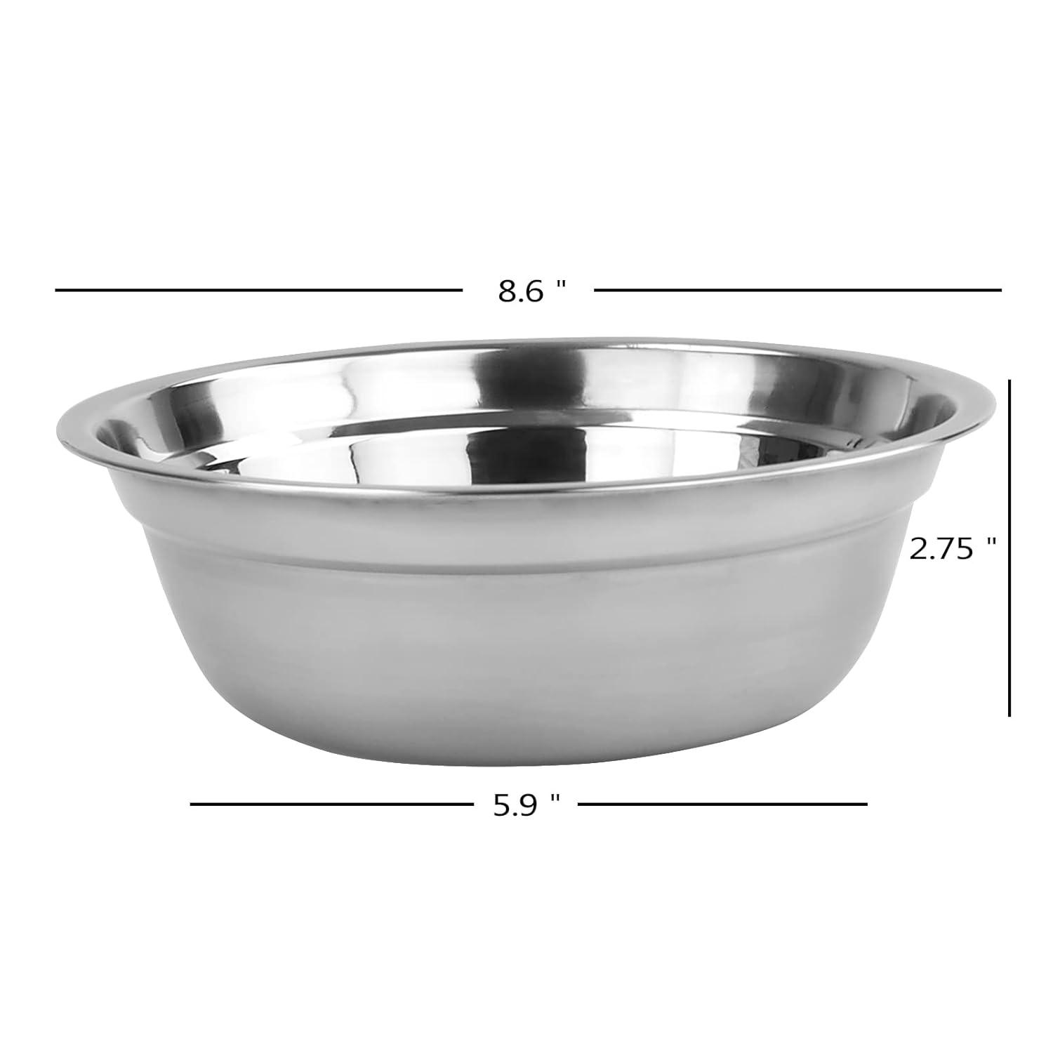 4-Pack Stainless Steel Mixing Bowls/Metal Prep Bowls, Salad Serving Bowl Set