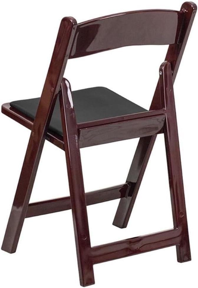 Flash Furniture Hercules Folding Chair - Red Mahogany Resin - 2 Pack 800LB Weight Capacity Comfortable Event Chair - Light Weight Folding Chair