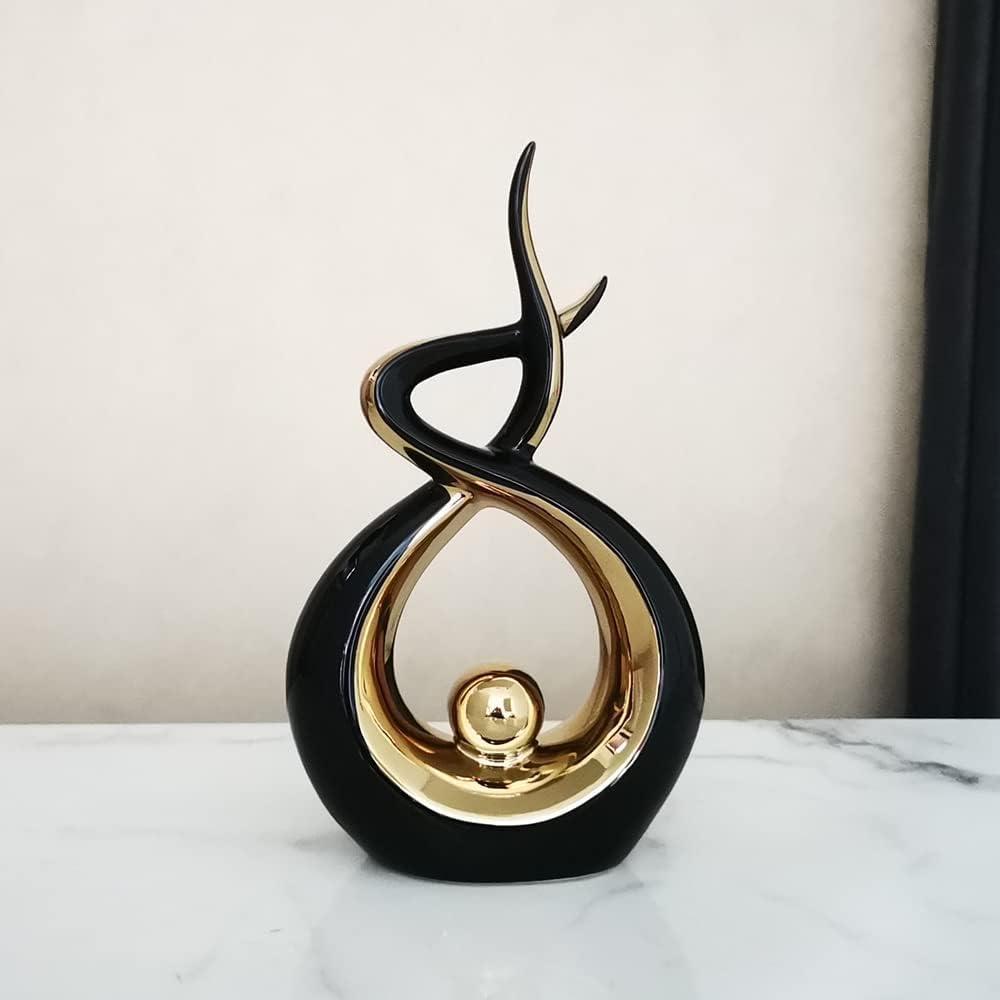 Home Decor Modern Abstract Art Ceramic Statue Table Decorations for Dining Room Living Room Office Centerpiece