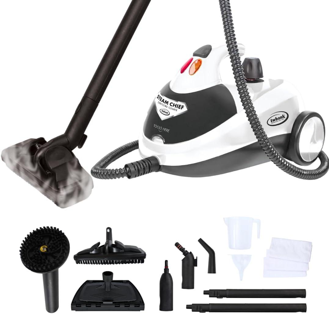 Steam Chief 1800 Watt Steam Cleaner and Portable Sanitizer with Attachments