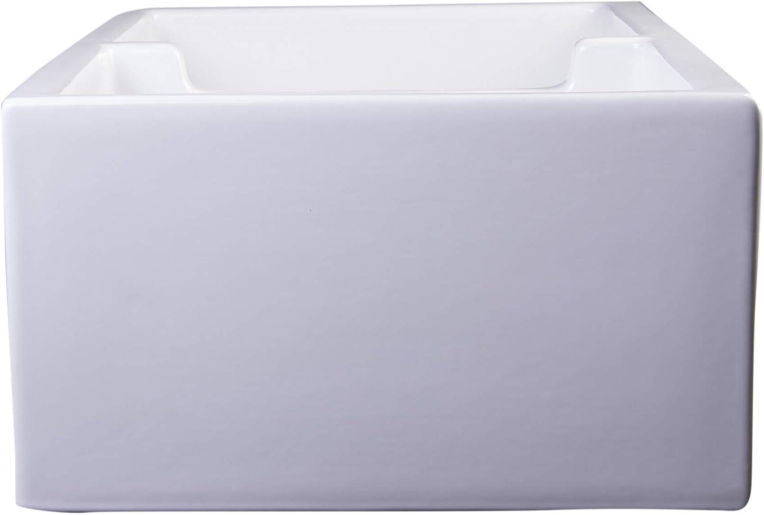 39.5'' L Farmhouse / Apron Double Bowl Fireclay Kitchen Sink