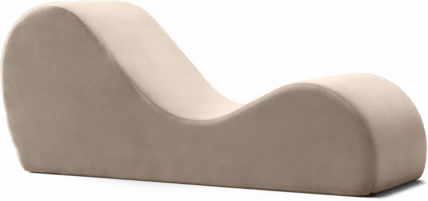 Avana Yoga Chaise Lounge Chair, Beige