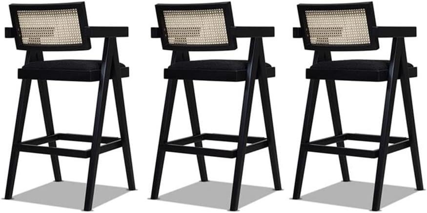 Jennifer Taylor Home Milan 29.5" Modern Resin Webbing Back Bar Stool with Arms