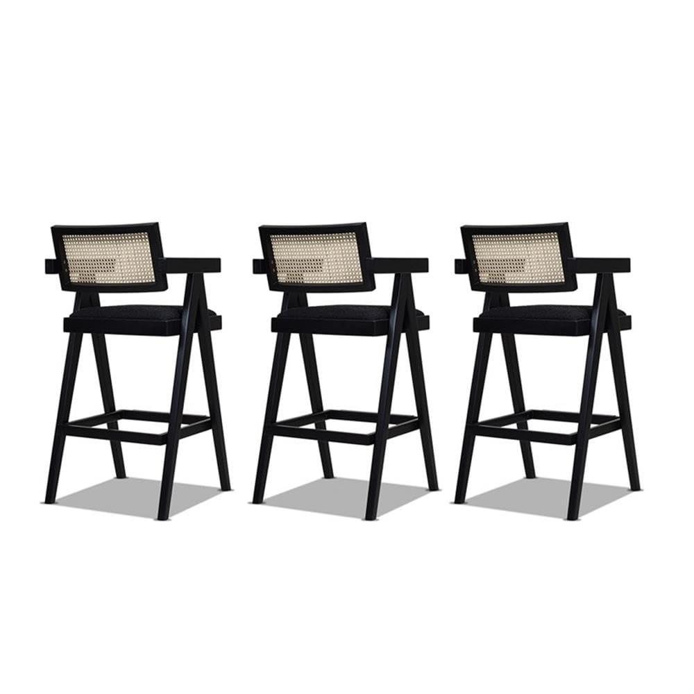 Jennifer Taylor Home Milan 29.5" Modern Resin Webbing Back Bar Stool with Arms