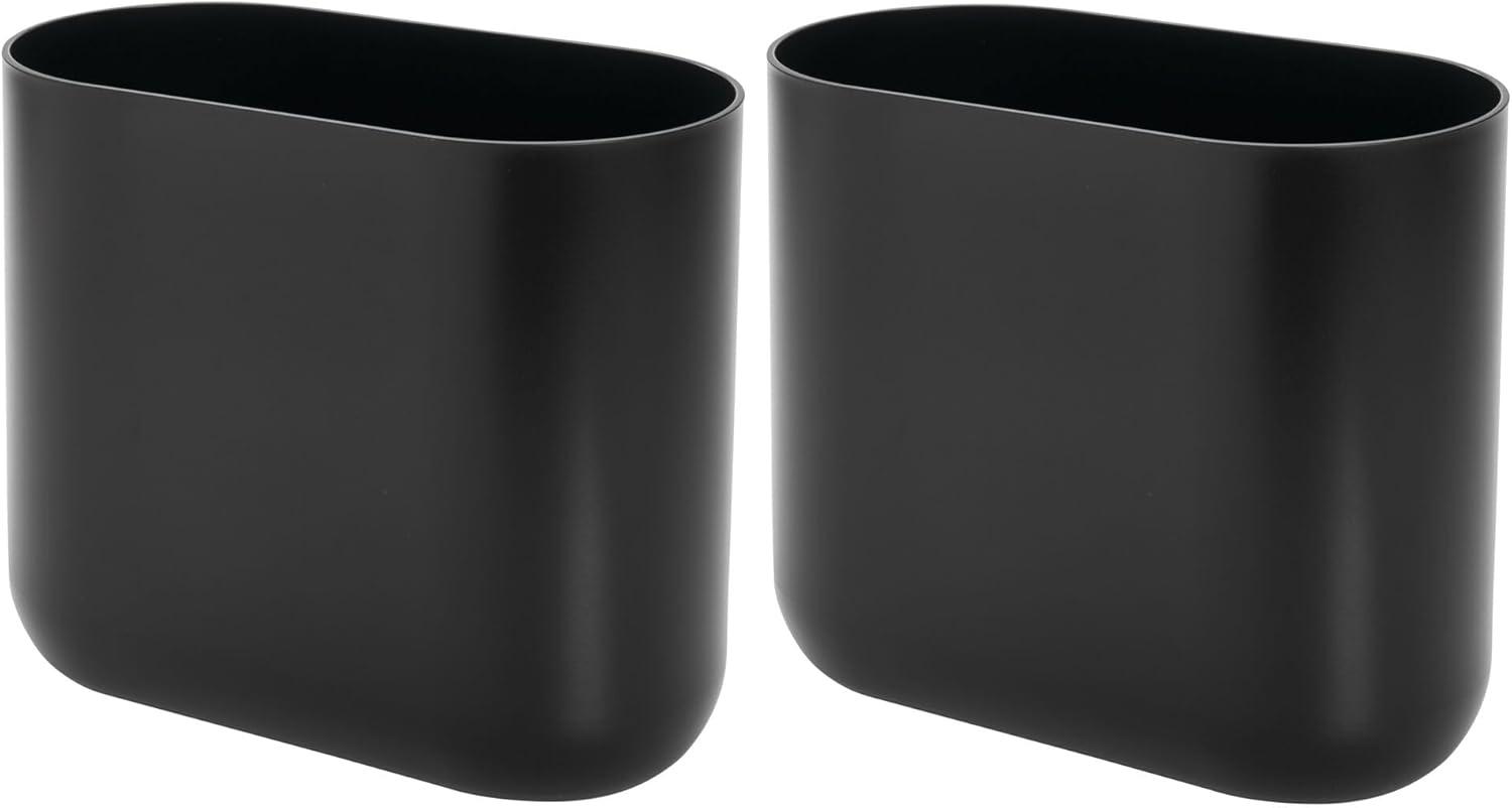 iDesign iDesign Set of 2 Small Oval Plastic Bathroom Trash Cans (Set of 2)