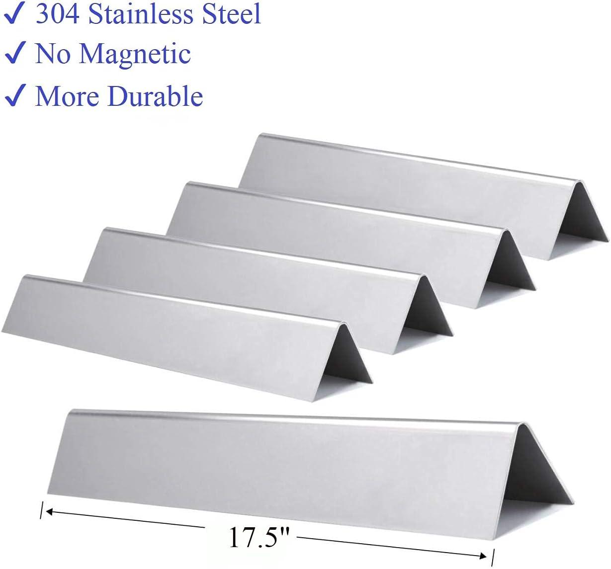 GasSaf 17.5 Grill Flavorizer Bars Heat Deflector for Weber Genesis Parts 310, Flavor Bar for Weber Genesis 300 310 320 330 EP310 EP320 EP330 (Front Knob 2011-Newer) Grill Parts Heat Plates 7620 7622
