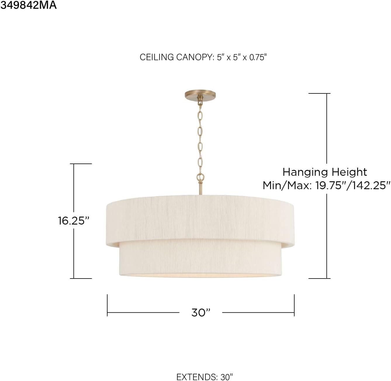 Capital Lighting Delaney 4 - Light Pendant in  Matte Brass