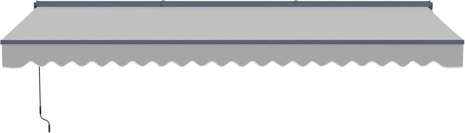 ALEKO Motorized Retractable Patio Awning- Black Frame