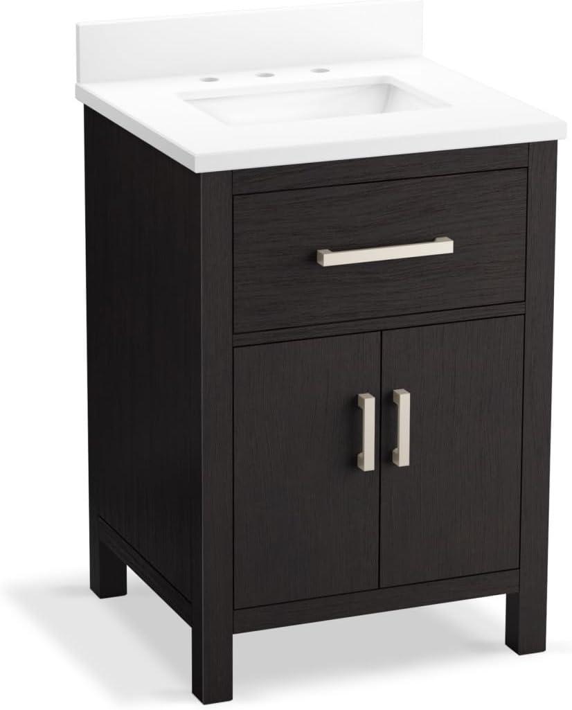 Kresla 24 In. Bathroom Vanity Cabinet With Sink And Quartz Top