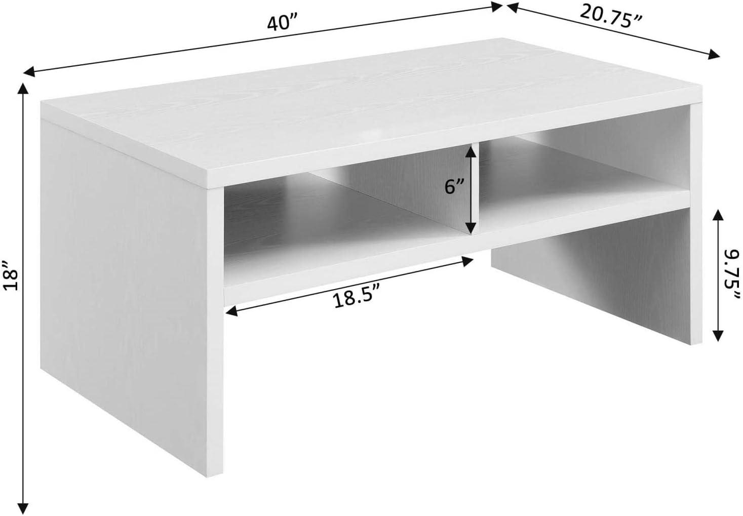 Convenience Concepts Northfield Admiral Deluxe Coffee Table with Shelves, Multiple Finishes