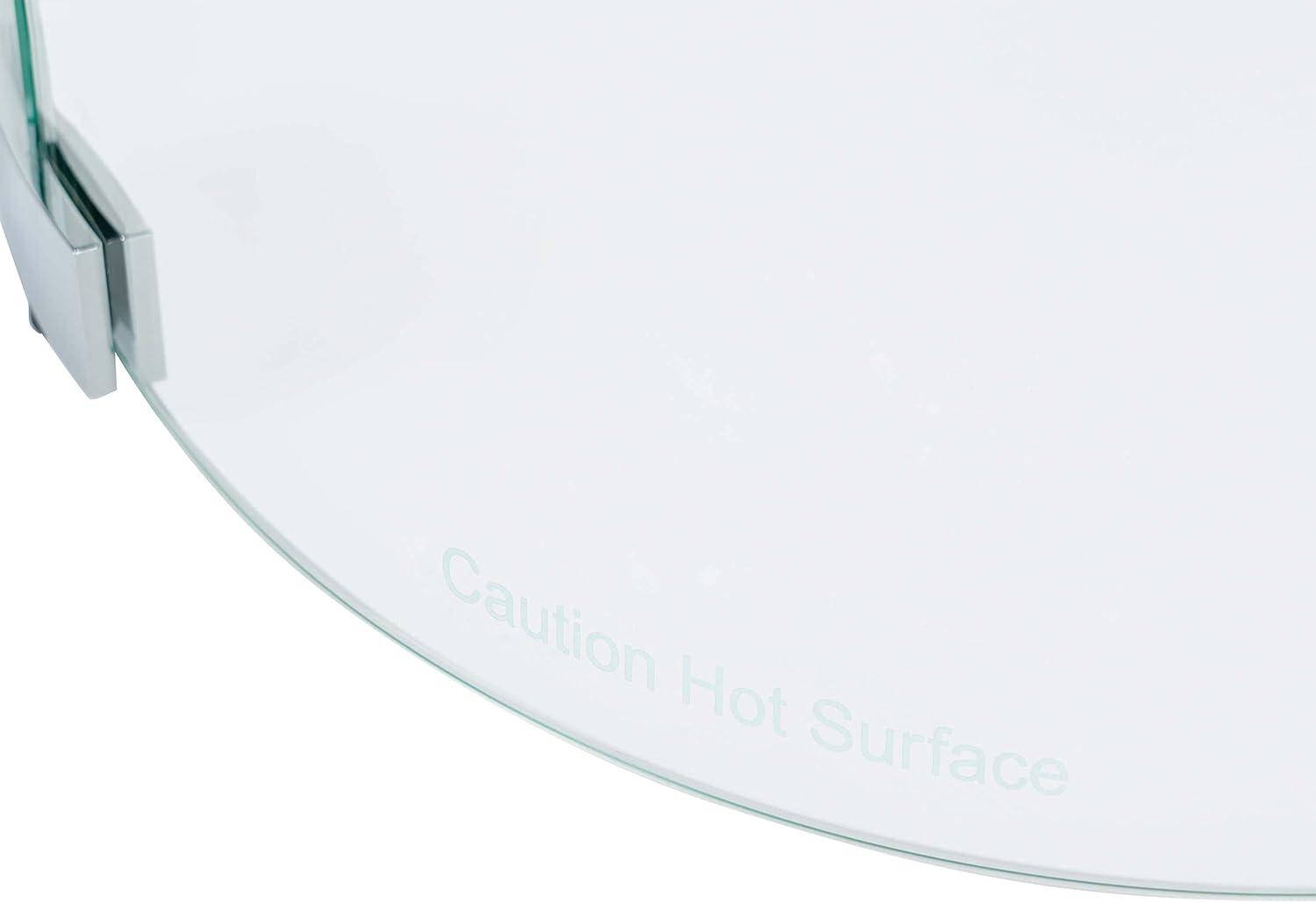 Celestial Fire Glass Rectangle Fire Pit Wind Guard