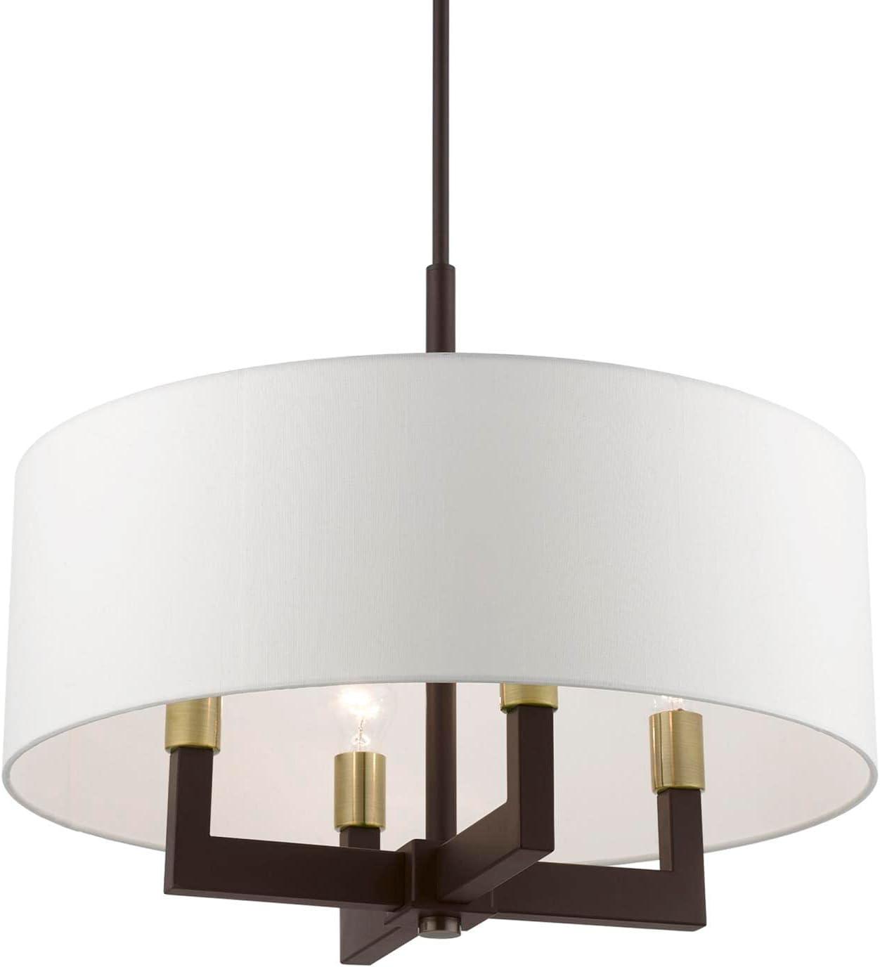 Livex Lighting Cresthaven 4 - Light Chandelier in  Bronze/Antique Brass