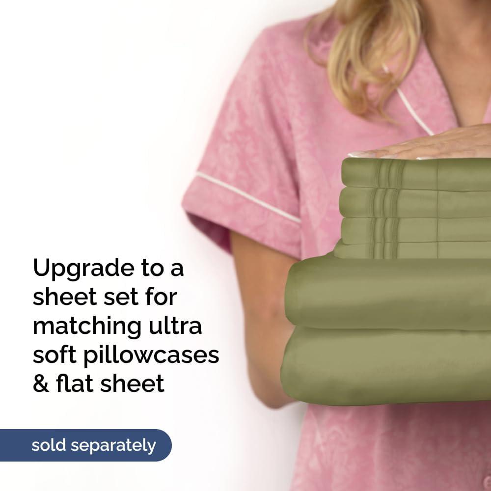 CGK Linens 400 Thread Count Cotton Fitted Sheet 18" - 24" Inch Extra Deep Pocket