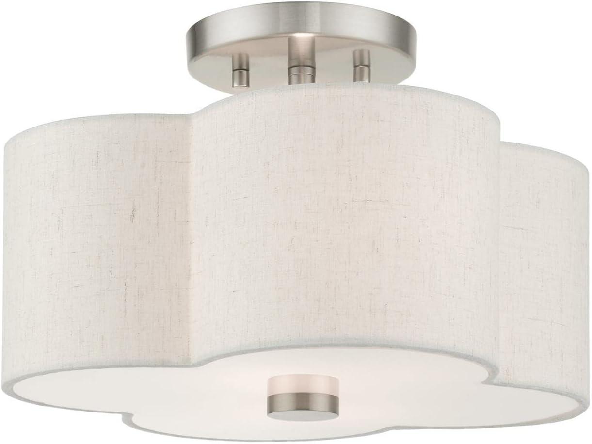 Livex Lighting - Solstice - 2 Light Semi-Flush Mount in French Country Style -