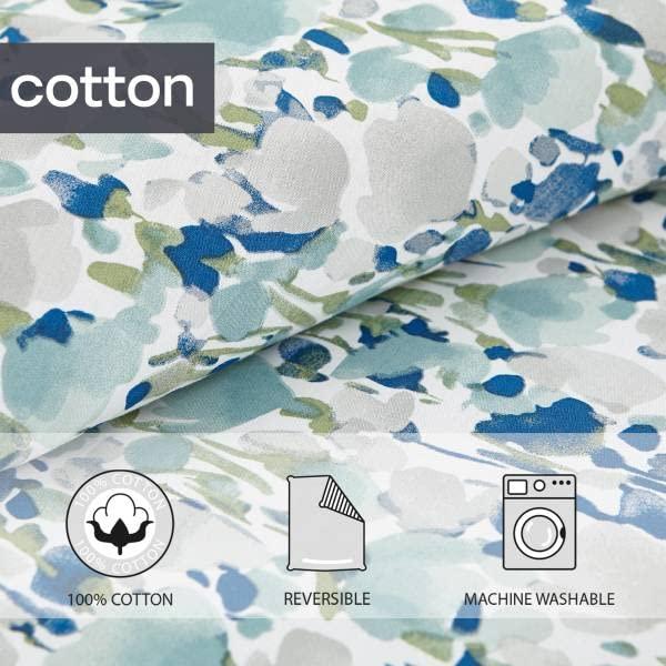 Poppy & Fritz Standard Cotton Reversible Duvet Cover Set