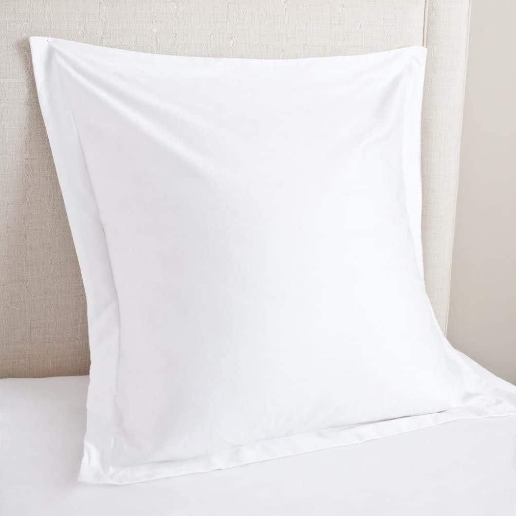 White Egyptian Cotton Euro Pillow Shams Set of 2