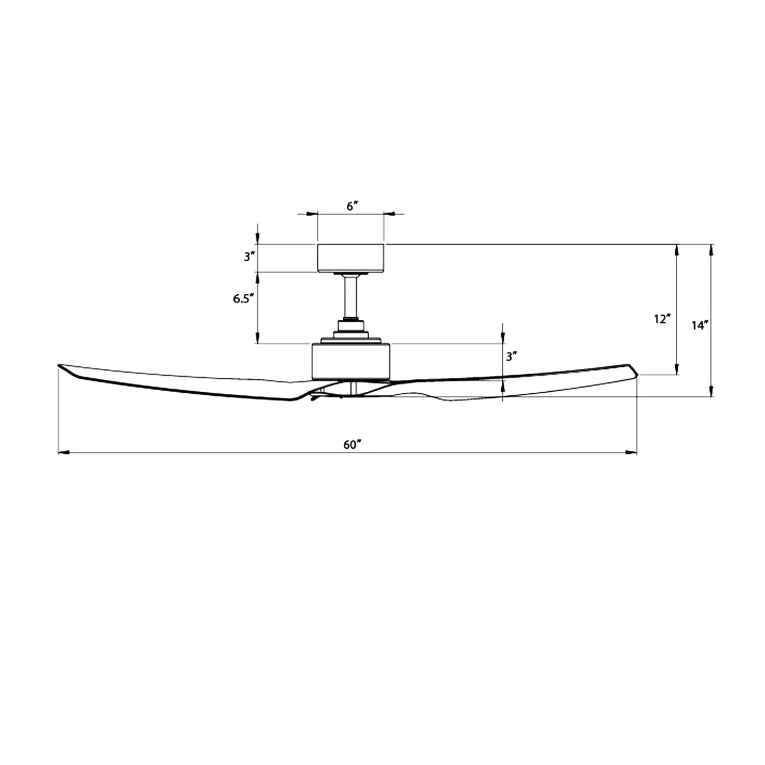 60" Stella 3 - Blade Outdoor/Indoor Smart Ceiling Fan with Remote Control Included, Works With Google Assistant, Amazon Alexa, Samsung Smart Things