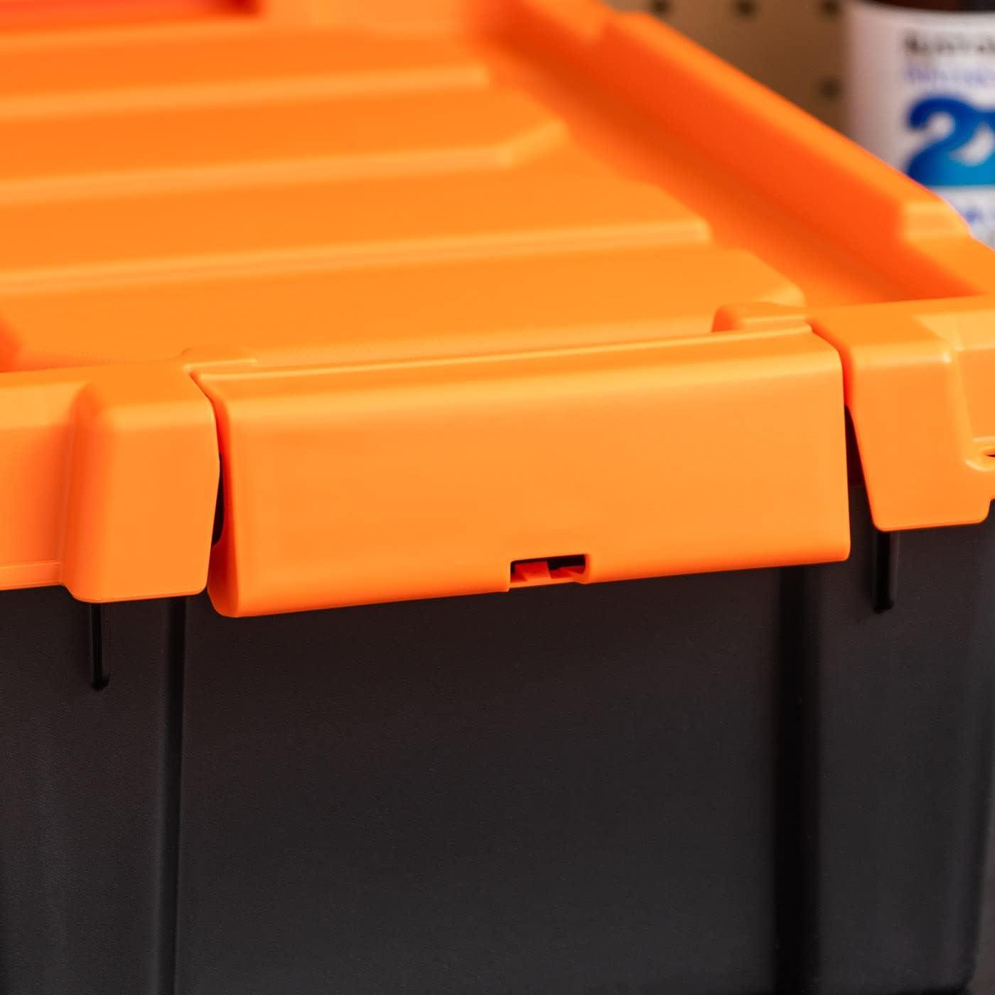 IRIS USA Lockable Heavy Duty Plastic Storage Bins Container with Lids and Secure Latching Buckles