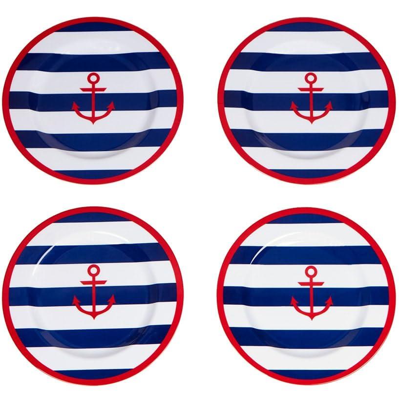 The Lakeside Collection Lake Melamine Dinnerware - Set of 4 Dinner Plates