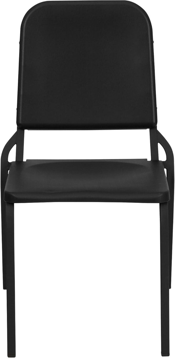 Black Stackable Plastic and Steel Music Chair