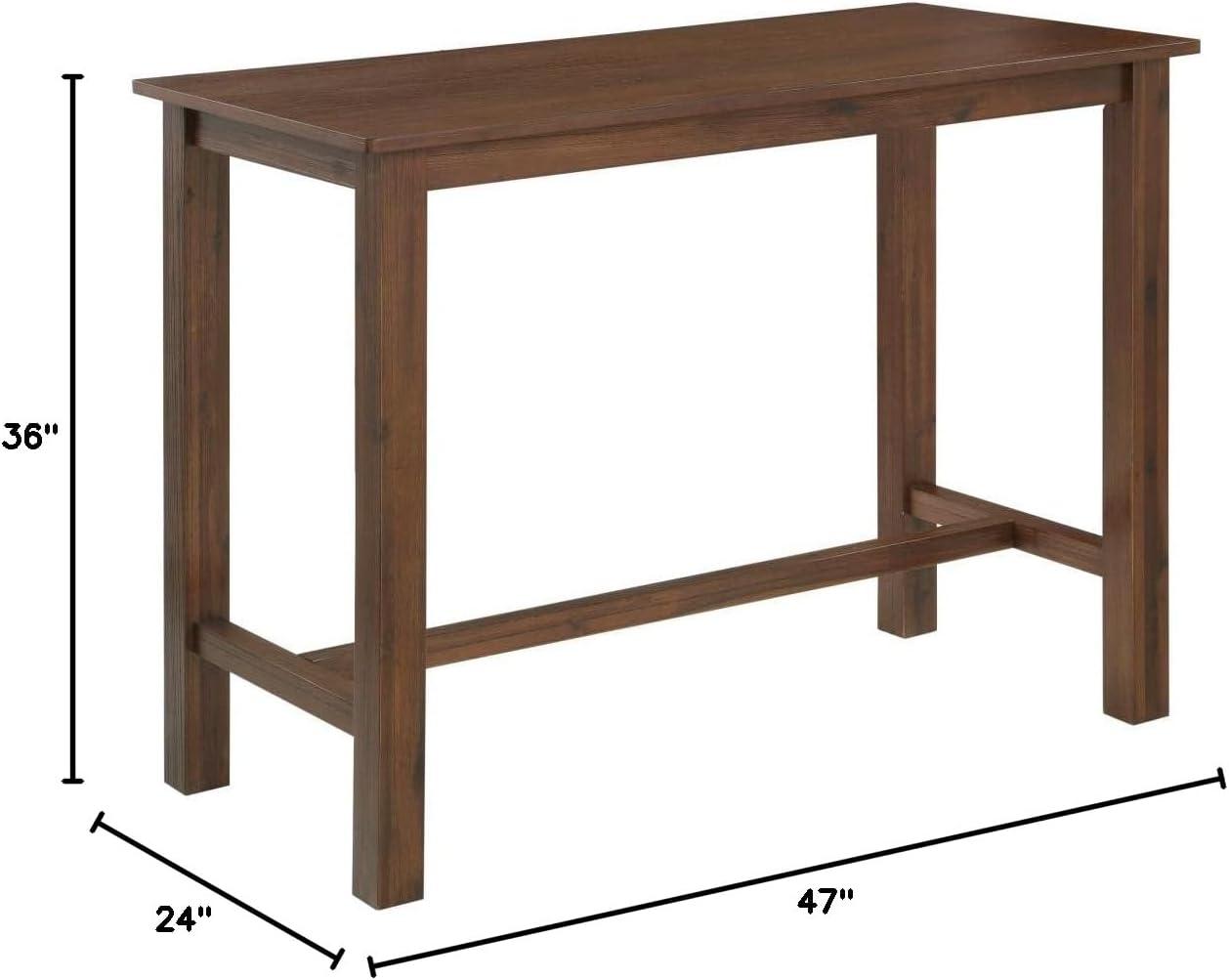 Sonoma Counter Height Pub Table Chestnut - Boraam: Modern Kitchen Table for 4, Wood Frame, 36" High
