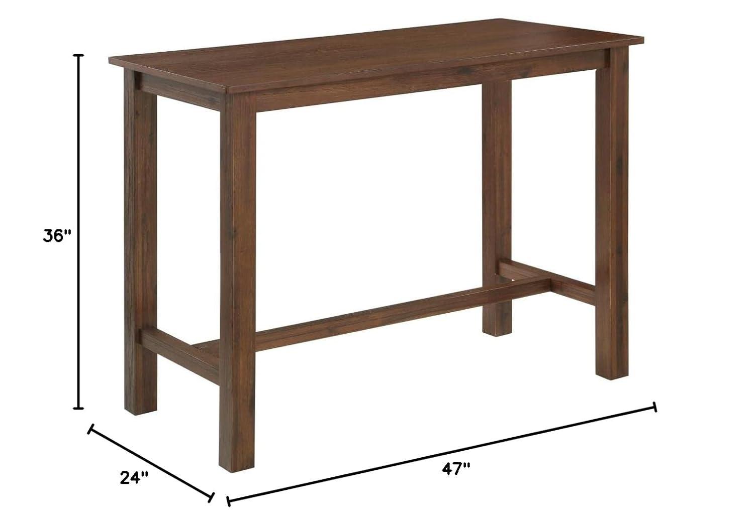 Sonoma Counter Height Pub Table Chestnut - Boraam: Modern Kitchen Table for 4, Wood Frame, 36" High