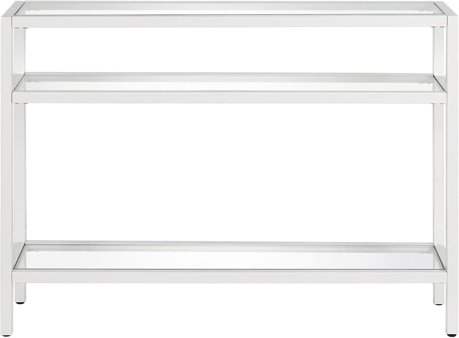 Evelyn&Zoe Sivil 42" Wide Rectangular Console Table, White