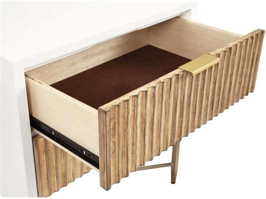 Origins by Alpine Larsen 2 Drawer Nightstand in Black