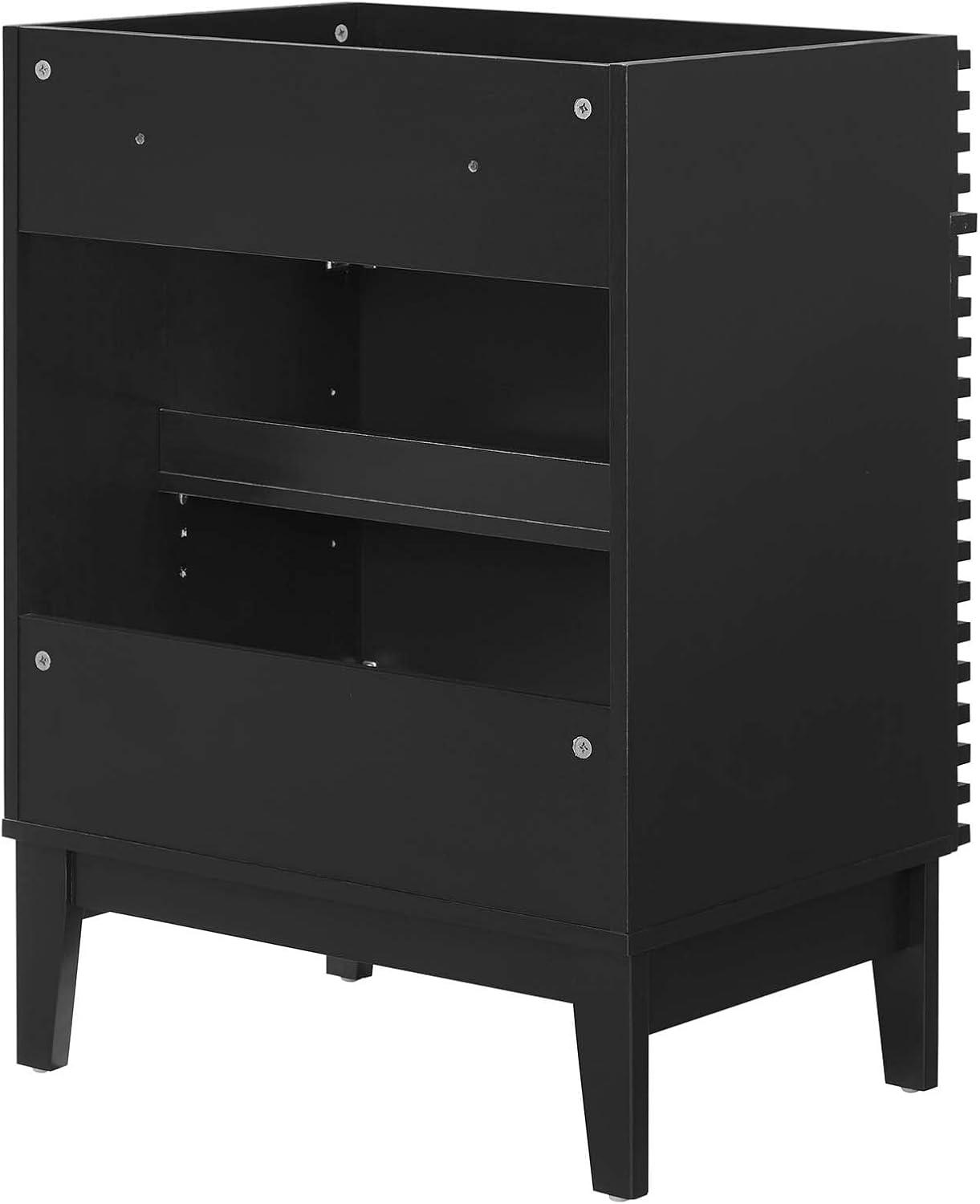 Modway Render Bathroom Vanity Cabinet (Sink Basin Not Included) in Black