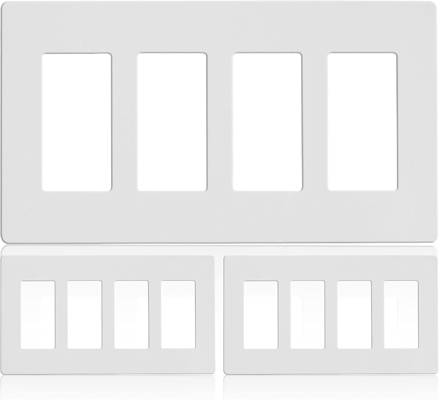 No Subject 4 - Gang Duplex Outlet Standard Wall Plate