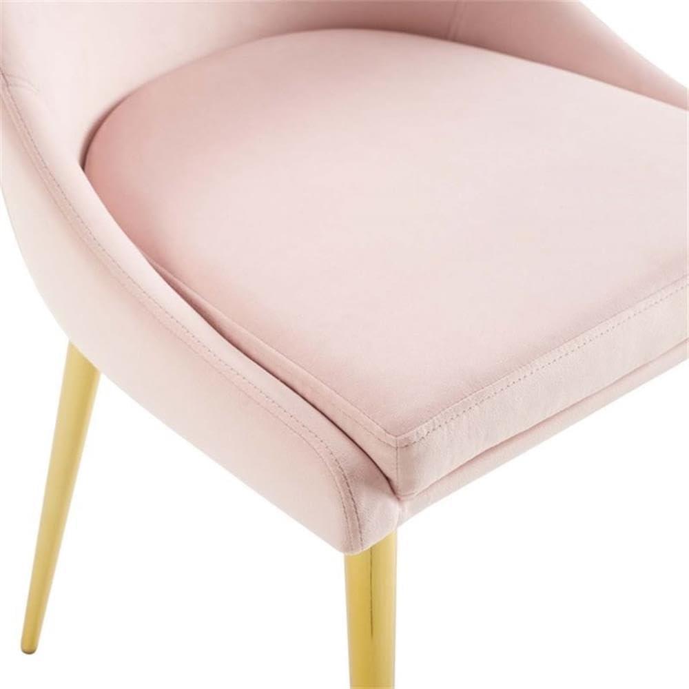 Ergode Viscount Modern Accent Performance Velvet Dining Chair - Pink