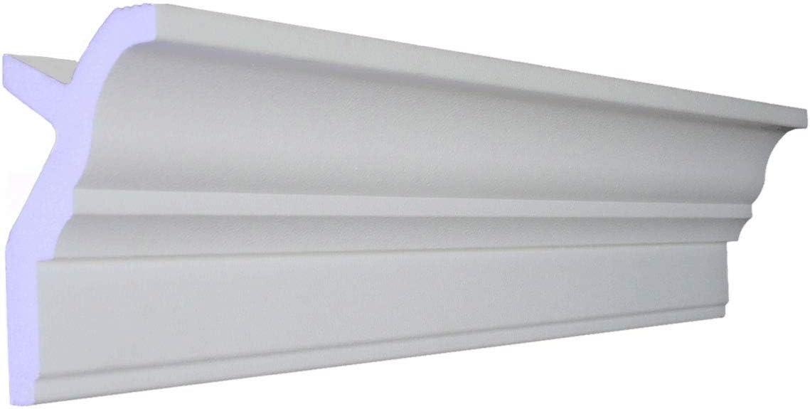 Angelo White Foam Crown Molding Kit with Precut Corners