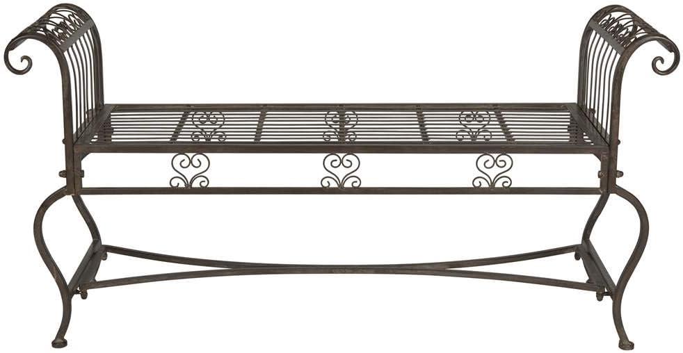 Brielle Bench - Outdoor - PAT5004 - Rustic Brown - Safavieh