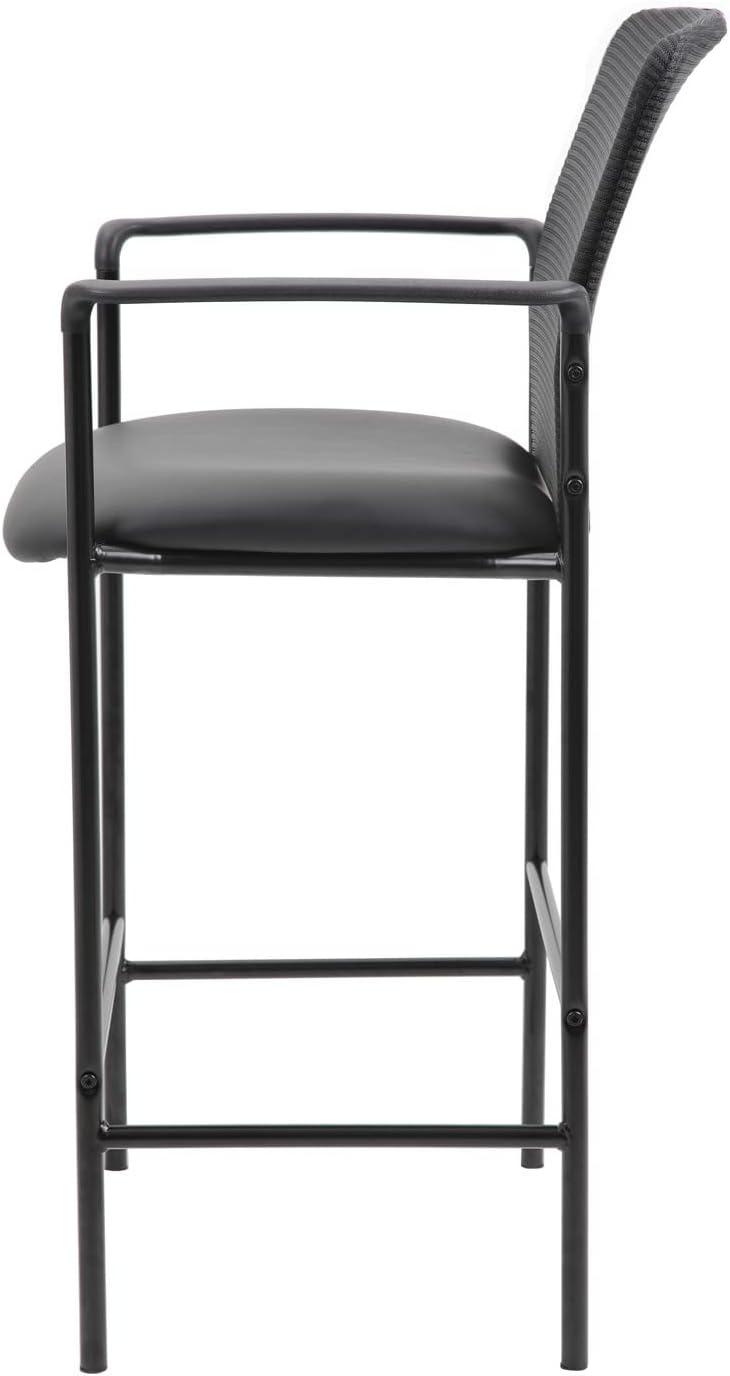 Boss Office Counter Height Mesh-Back Counter Stool with Arms