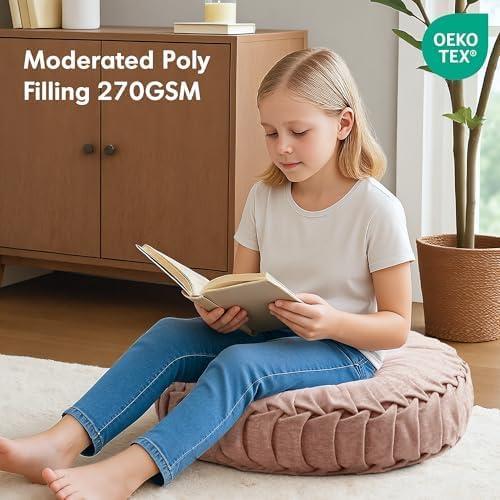 Intelligent Design Loretta Poly Chenille Round Floor Pillow Cushion